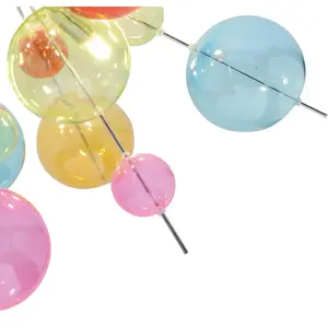 Näve Plafonnier Aurinia Ø 57 cm abat-jour colorés pas cher