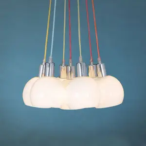 Näve Suspension Rainbow Bowl aux abat-jour blancs pas cher