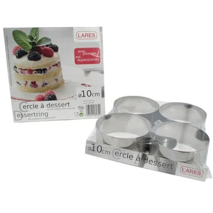 Comparateur de prix : Beka 14301514 Lot de 4 cercles à mignardise 10 cm + poussoir