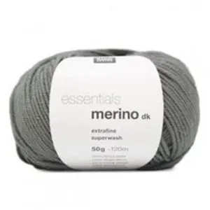 Laine Mérinos Baby laine RICO Mérinos dk FB. 24 Gris à tricoter & Crochet