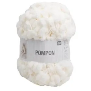 Fil à pompons à tricoter CREATIVE POMPON UNI 200 GR -(...) - 01 Ecru