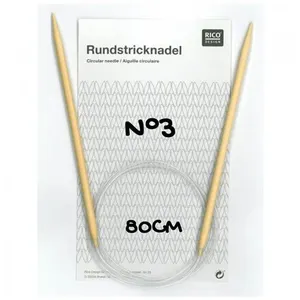 Aiguilles à tricoter circulaires bambou de 3 à 10mm X 80 cm - Rico Des...