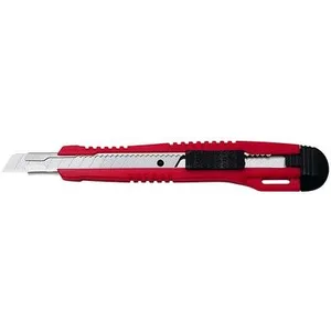 Wedo 785018 professionnel Cutter Standard, guide de lame en métal, 18 mm, rouge/noir pas cher
