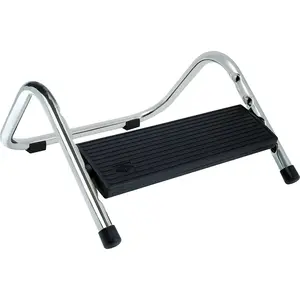 WEDO® 103 2116 Repose-pieds Trittboy chromé Plaque de marche noire