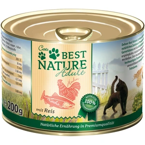 Best Nature Adult 6 x 200 g pour chat - saumon, poulet, riz pas cher