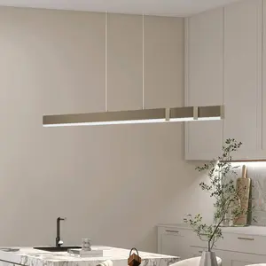 FISCHER & HONSEL Suspension LED Vayana, grège, longueur 189 cm, variat...
