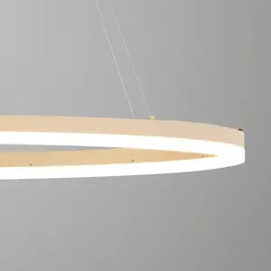 FISCHER & HONSEL Suspension LED Silvio, longueur 100 cm, couleur sable...