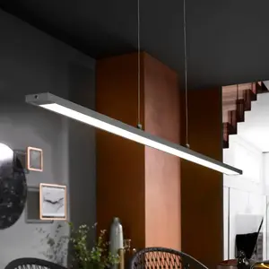 FISCHER & HONSEL Suspension LED Marlo, grise, longueur 120 cm, CCT, va... pas cher