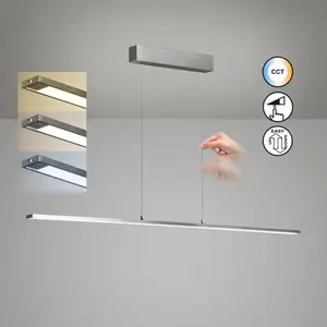 FISCHER & HONSEL Suspension LED Marlo, aluminium, longueur 140 cm, CCT...