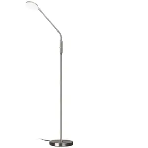 FISCHER & HONSEL Lampe sur pied LED Sorento nickel, hauteur 138 cm, CC... pas cher