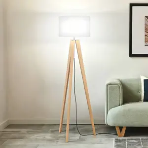 Trépied Shine-wood Avec Capuche Blanche - 40478