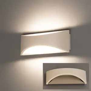 Comparateur de prix : FISCHER & HONSEL Applique murale LED Rio, gris/sable, largeur 23 cm, m...