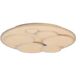 FISCHER & HONSEL Plafonnier LED Dots, couleur sable, Ø 50 cm, métal/ac... pas cher