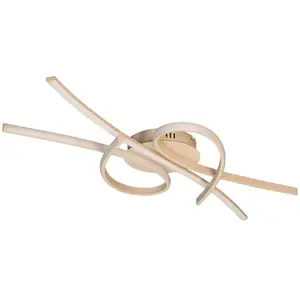 FISCHER & HONSEL Plafonnier LED Biba, couleur sable, longueur 100 cm, ... pas cher