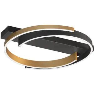 FISCHER & HONSEL Plafonnier LED Circly, métal, télécommande, CCT, intensité variable pas cher