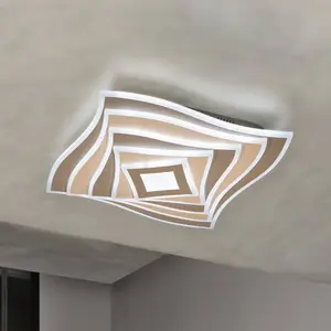 Comparateur de prix : FISCHER & HONSEL Plafonnier LED HERO, greige, 50 x 50 cm, télécommande...