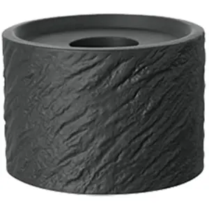 Villeroy & Boch Manufacture Rock Home Bougeoir 6,5 X 6,5 X 5 Cm, Porcelaine Premium, Noir pas cher