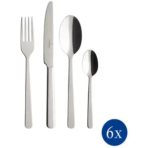 villeroy-boch - ménagère 24 pièces inox - 12-6408-9037