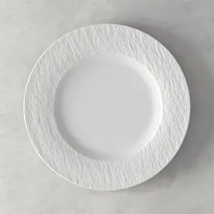 Manufacture Rock blanc Assiette plate Villeroy & Boch pas cher