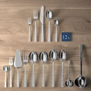 Comparateur de prix : Villeroy & Boch - Blacksmith Ménagère 70pcs av louche soupe 49x34x13cm