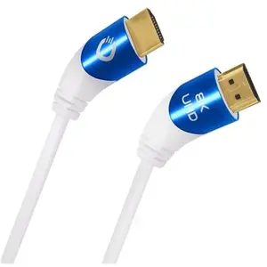 Oehlbach Shape Magic UHD 40 Blanc - Câble HDMI 2.1 de 1,5 m