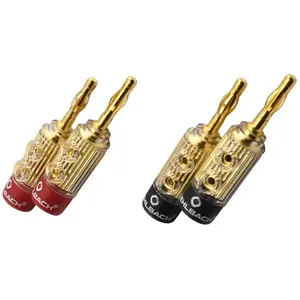 Comparateur de prix : Oehlbach - Fiche haut-parleur mâle, droit 3030 or, rouge, noir 4 pc(s)