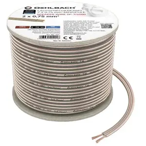 Comparateur de prix : Oehlbach - 202 Câble haut-parleur 2 x 0.75 mm² transparent 20 m