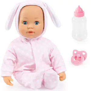 Bayer Design 93822AA Anna Poupée Interactive, Poupon parlante, fermes Les Yeux, biberon, tétine, 38 cm