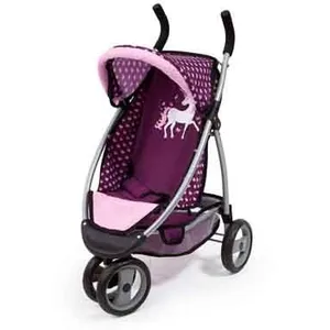 Bayer Poussette pour poupée Jogger Sport Marron et Rose 39920AA