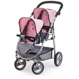 Bayer Poussette Landau Jumeaux Pour Poupée - Gris/RoseVendu parcarrefour