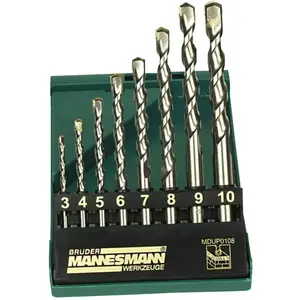Comparateur de prix : MANNESMANN Coffret de foret de maçonnerie pro - 8 pièces
