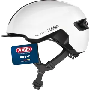 Comparateur de prix : Abus Hud-Y - Casque vélo urbain Shiny White L (57 - 61 cm)