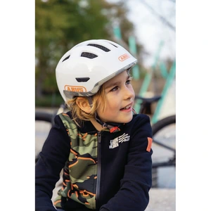 Casque Abus Smiley 3.0 ACE LED blanc polaire pour enfant - S pas cher