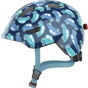 Comparateur de prix : Abus Smiley 3.0 Led - Casque vélo enfant Blue Car M (50 - 55 cm)