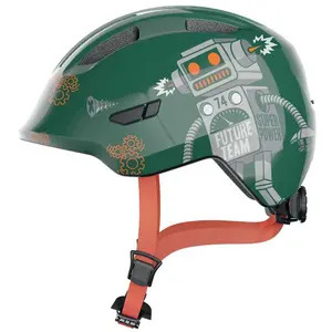 Comparateur de prix : Abus Smiley 3.0 - Casque vélo enfant Green Robo S (45 - 50 cm)