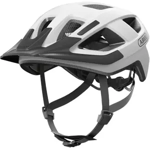 Casque de vélo ABUS Aduro 3.0 LED - Casque de ville sportif au design élégant pour les randonnées quotidiennes et sportives - avec feu arrière - pour femmes et hommes - taille M, blanc pas cher