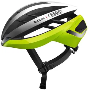Casque connecte abus aventor quin gris jaune fluo pas cher