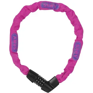 Comparateur de prix : Antivol ABUS Tresor 1385 Femme - Chaîne en acier - Niveau de protection 7 - Rose neon