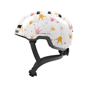 Comparateur de prix : Abus Skurb Kid - Casque vélo enfant White Crowns M (50 - 55 cm)