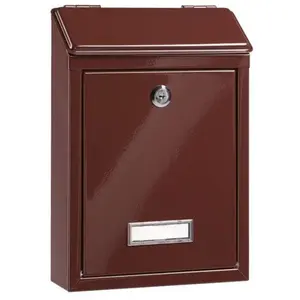 Comparateur de prix : Burg-Wächter Boîte aux lettres MISSIVE 1 Porte - Murale - Acier galvanisé - Brun