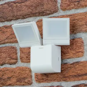 Applique d'extérieur LED theLeda S17-100L de Theben, blanc, à 2 lampes.Vendu parluminaire