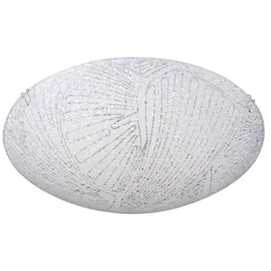 Licht-Erlebnisse Plafonnier led 6 watts motif verre rond lampe de salon blanc Action 901601645000 pas cher