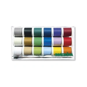 Madeira Boîte de 18 bobines de fils à broder Frosted Matt de - Le premier fil à broder vraiment mat au monde(...) - Multicolore