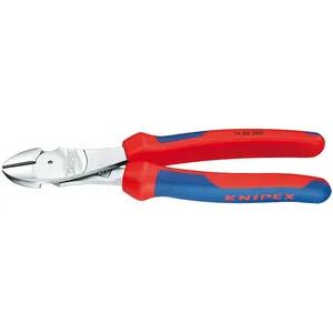 Comparateur de prix : Knipex Pince Coupante De Côté Démultipliée 200mm - Bi-matière - Chromée