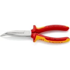 Comparateur de prix : Knipex PINCE DEMI-RONDE AVEC TRANCHANTS 40° - CHROMÉE - 200mm - 1000V