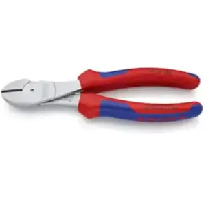 Comparateur de prix : Knipex Pince Coupante De Côté Démultipliée 180mm - Bi-matière - Chromée