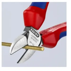 Comparateur de prix : Knipex Pince Coupante De Côté 140mm - Tête àtroite - Bi-matière - Polie