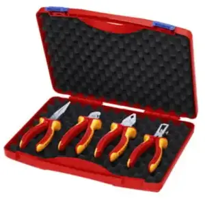 Comparateur de prix : Knipex Jeu de pinces compact-Box contenu 4 pces VDE coffret plastique