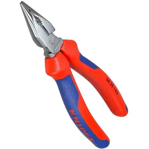 Comparateur de prix : Pince pointue chromée avec poignée bi-matière, 145 mm Knipex 08 25 145