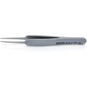 Knipex pincette en caoutchouc ESD acier inoxydable 123 mm - 922111ESD pas cher